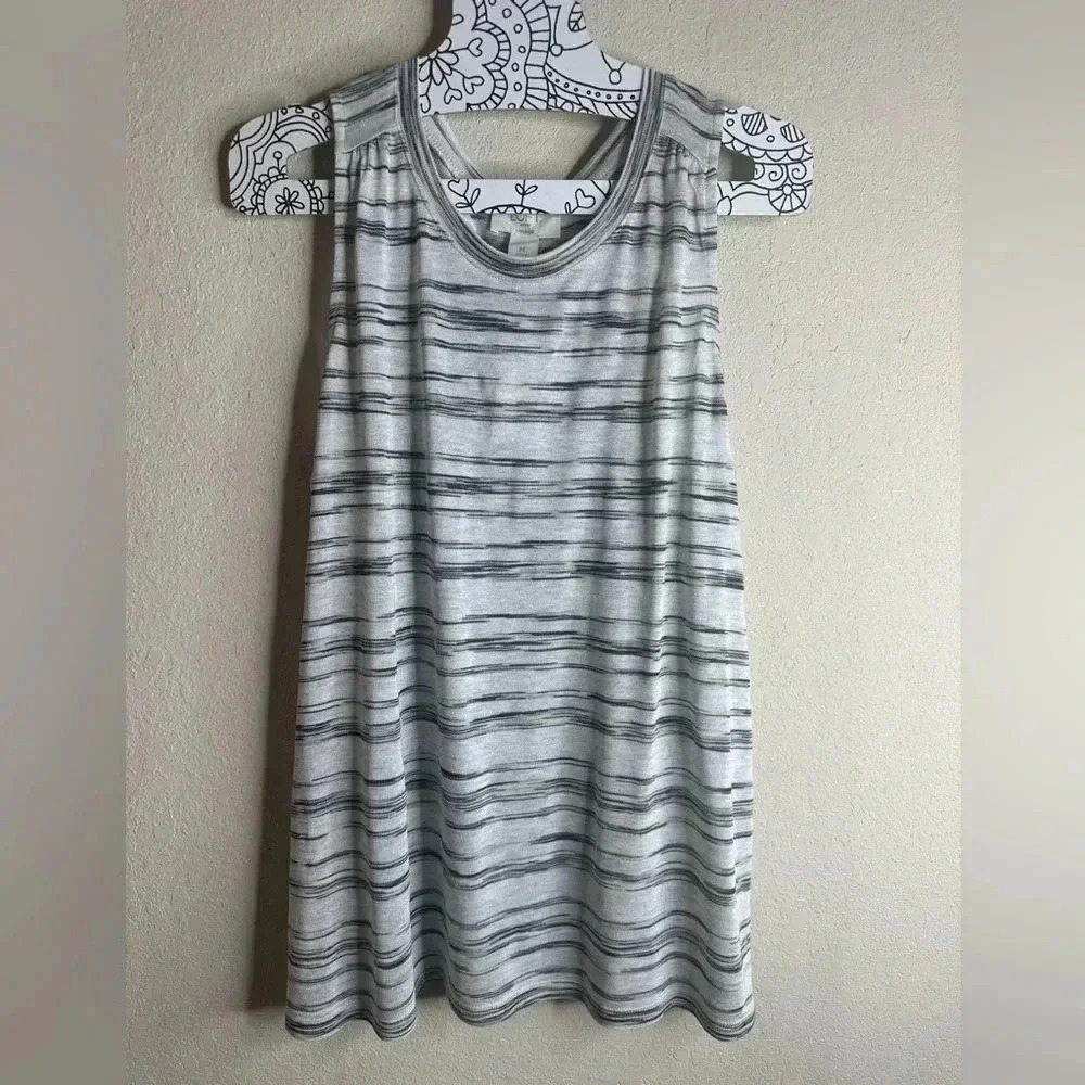 Loft outlet gray stripe lounge tank size medium NWT